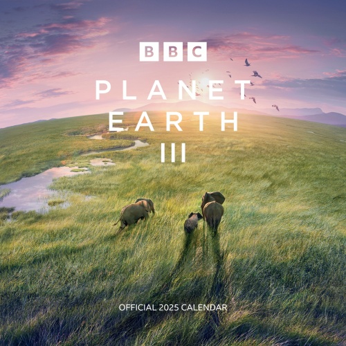 BBC Earth Month to View Nature Square 2025 Calendar Official Licensed